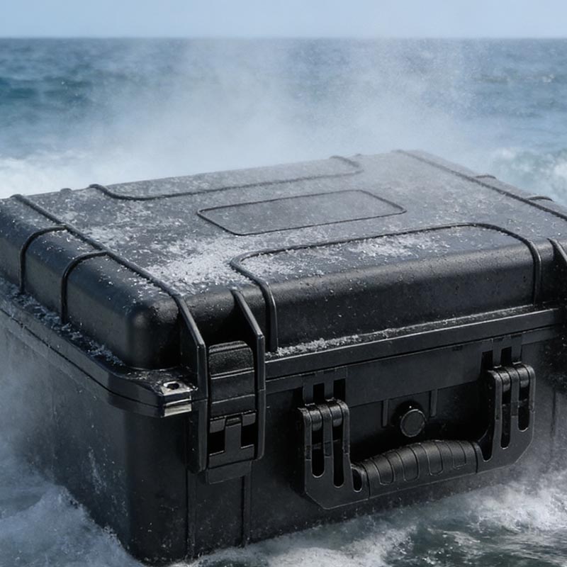 Caixa rígida de operação marítima anticorrosão por névoa salina