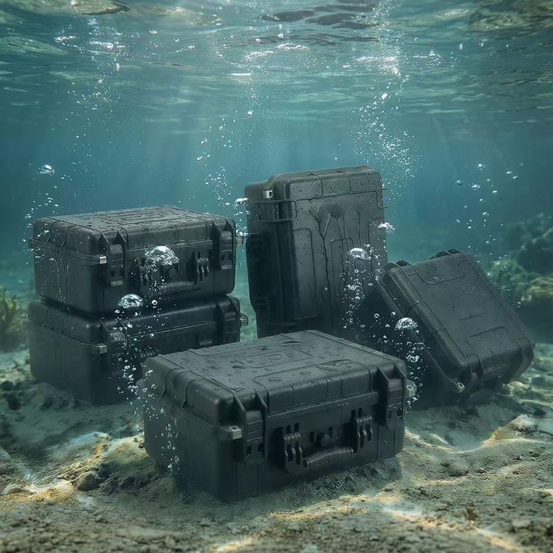 Caixa rígida totalmente hermética, à prova de poeira e à prova d'água