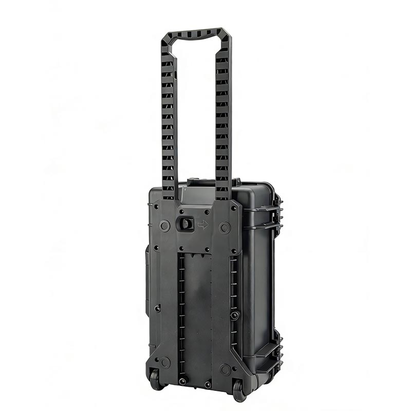 Caixa rígida móvel com haste de tração de polia